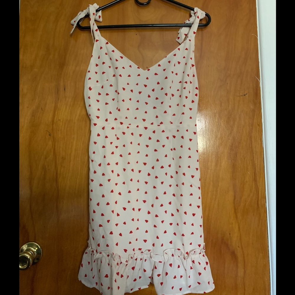 Zaful heart dress tie straps zip back brand new size S